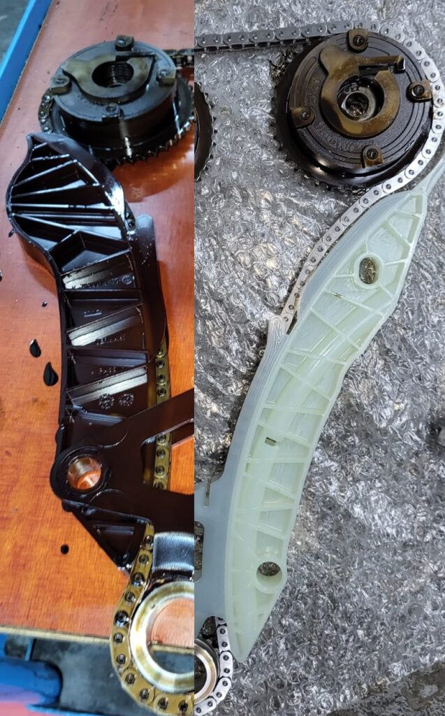 Steuerkette links alte, rechts neue - N18B16