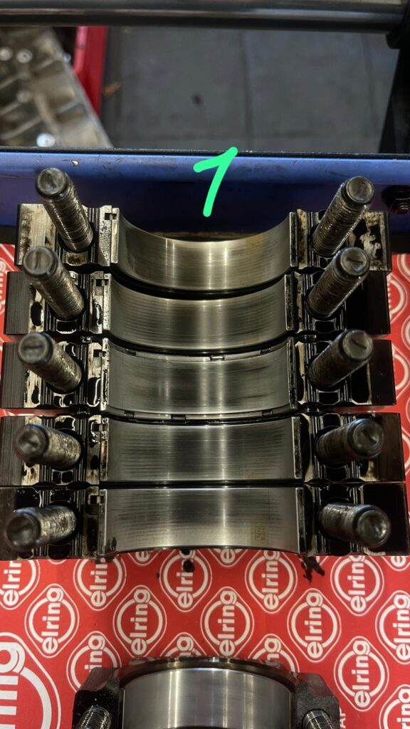 Hauptlager Lagerschalen, normale abnutzung.